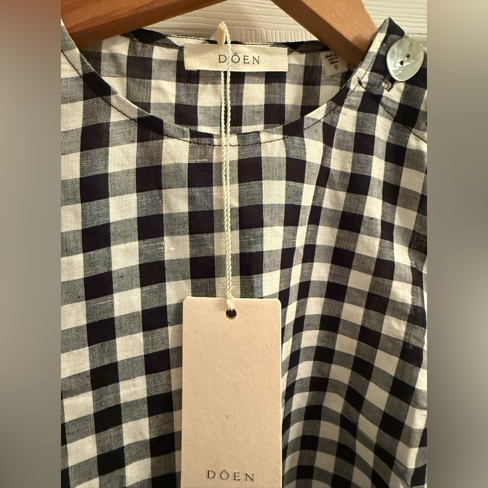 Doen Black and White Checkered Mini Dress - Picture 5 of 5
